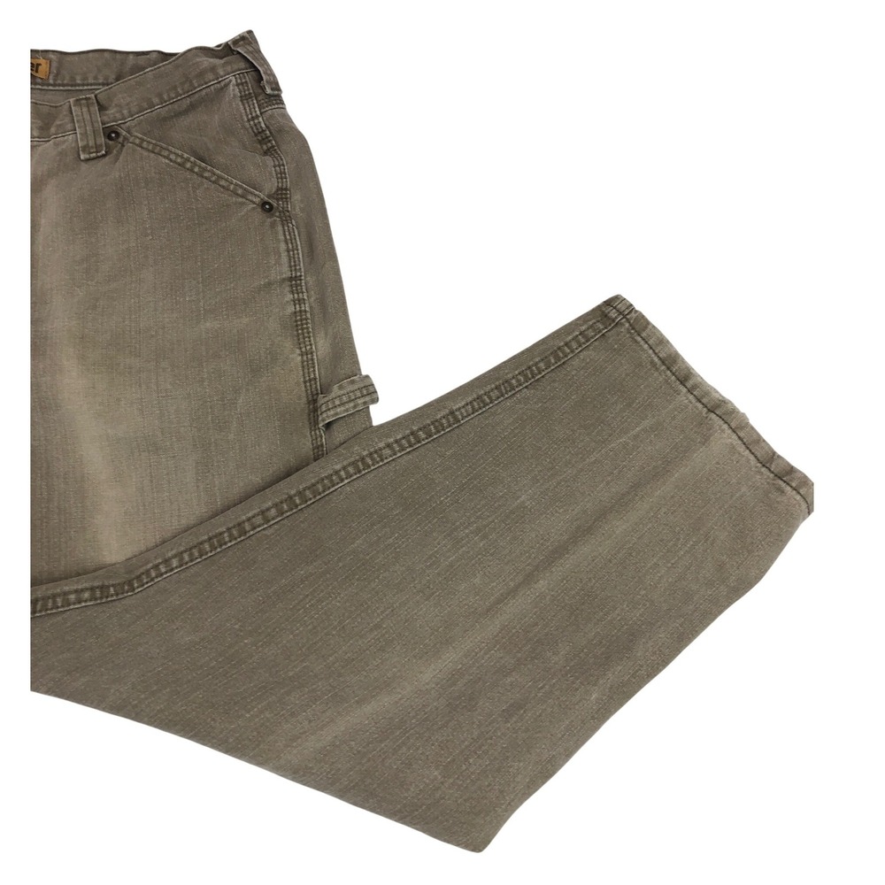 Lee Dungarees Mens Carpenter Pants 40x30 Sand Brown Relaxed Fit Straight Leg - Picture 9 of 9